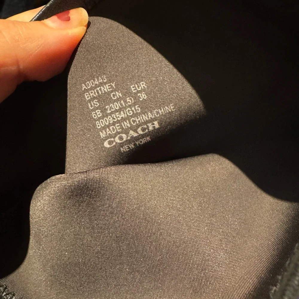 Coach Britney Pull on Boots, Black Leather Boots, Size 6, Button Details - Picture 2 of 11